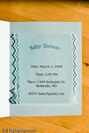 Baby Shower Cards: Insert Examples