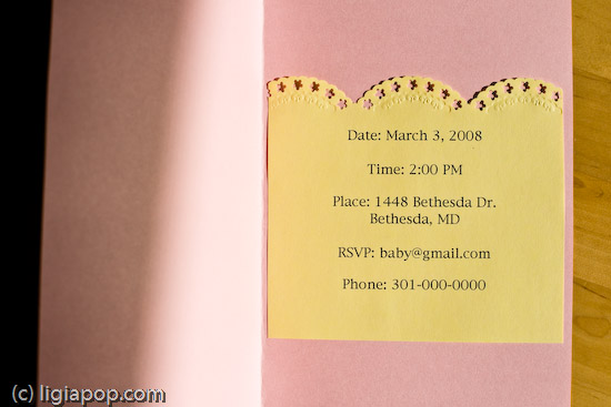 Baby Shower Cards: Insert Examples