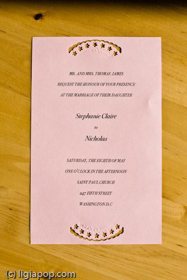 Wedding Invitation: Example Inserts