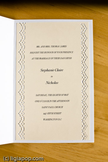 Wedding Invitation: Example Inserts